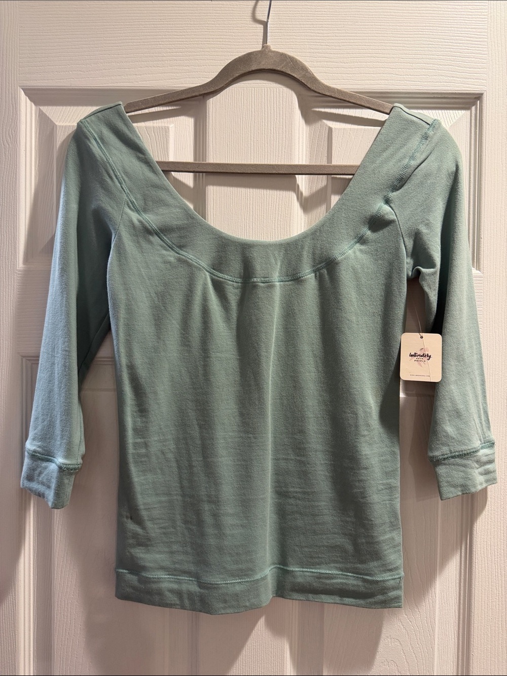 Free People Women's Scoop-Neck 3/4 Sleeve Top